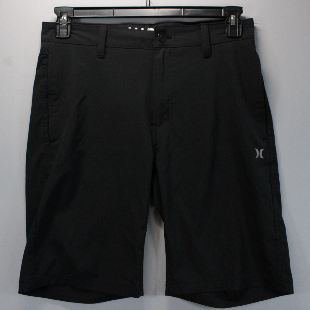 Hurley Mens Black Hybrid Board Shorts Skater Surfer Size 30 Lightweight Stretch